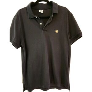 Brooks Brothers Mens‎ Polo Shirt Medium Slim Fit Long Sleeve Navy Blue